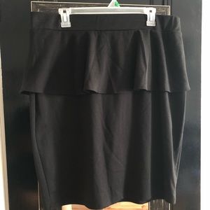 Black Peplum Skirt